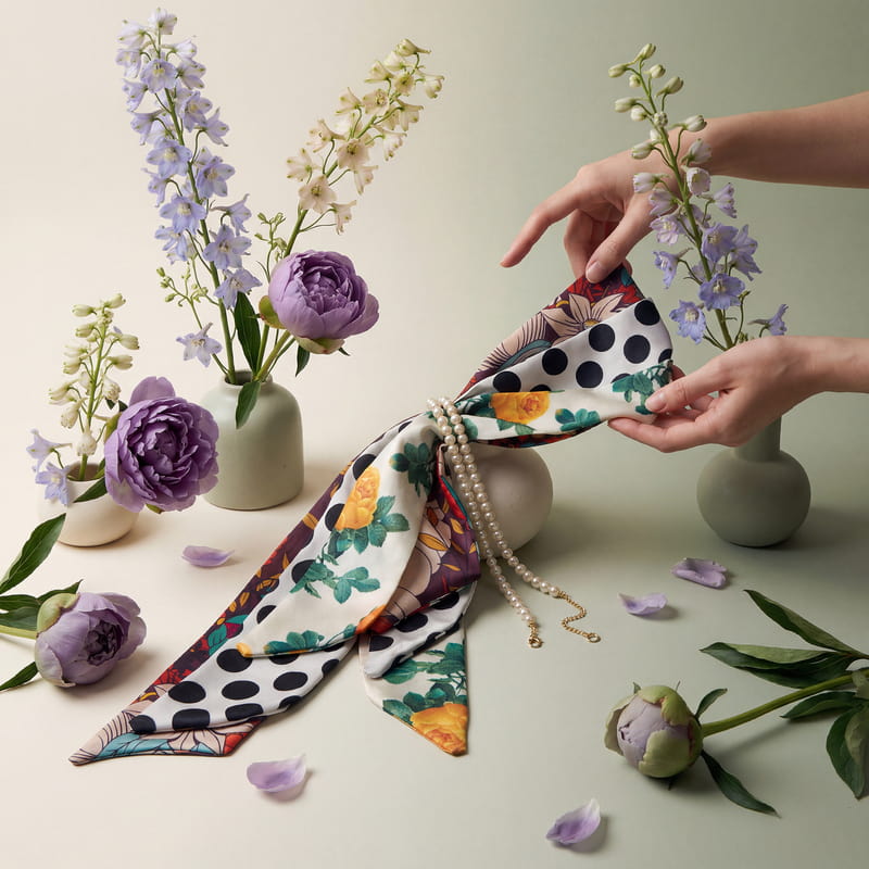 İncili Kolyeli 3’lü Şık Fular Hediye Seti