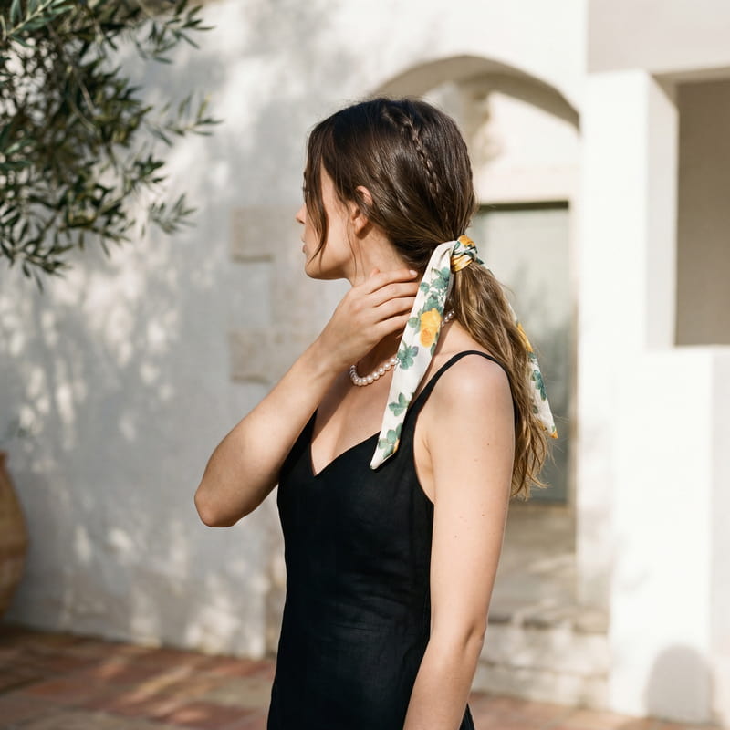 İncili Kolyeli 3’lü Şık Fular Hediye Seti