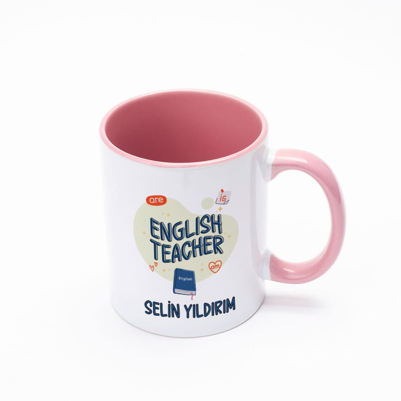 İngilizce Öğretmenine Özel İsimli Kupa Bardak