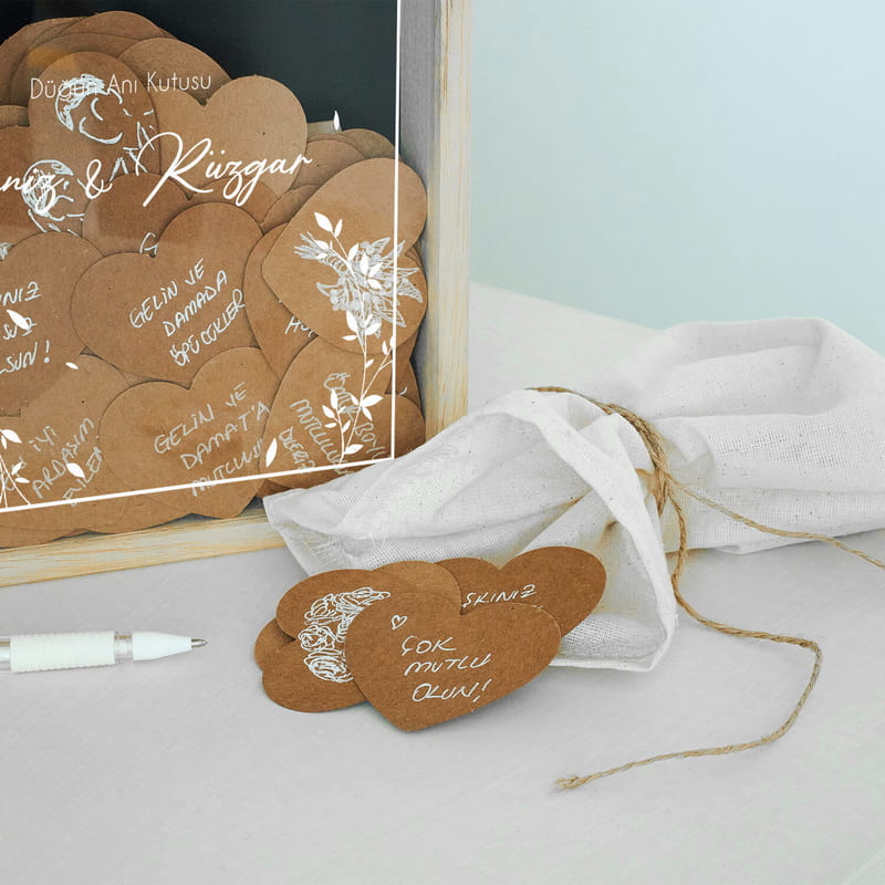 İsim Özelleştirmeli Düğün Anı Kutusu