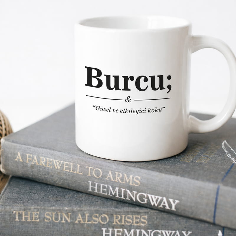 İsim Ve Anlamı Yazılı Hediye Kupa Bardak