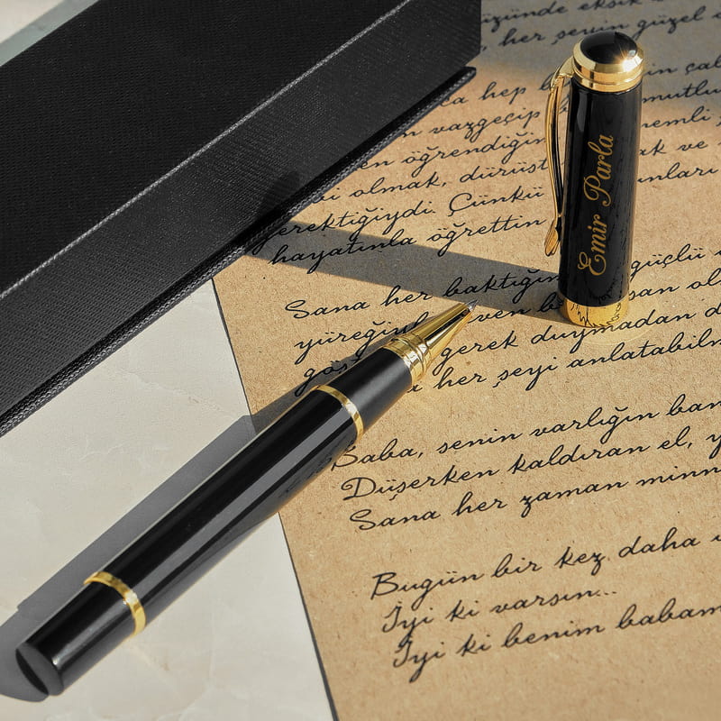 İsim Yazılı Mavi Mürekkepli Tükenmez Kalem