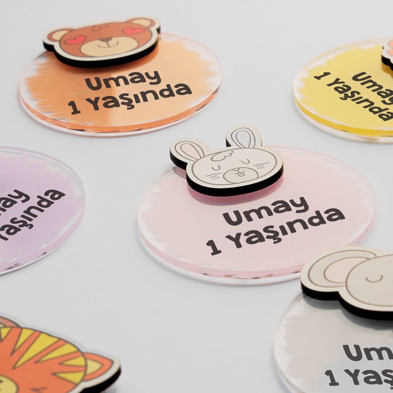 İsimli Yeni Yaş Doğum Günü Magnetleri - 10'lu Set