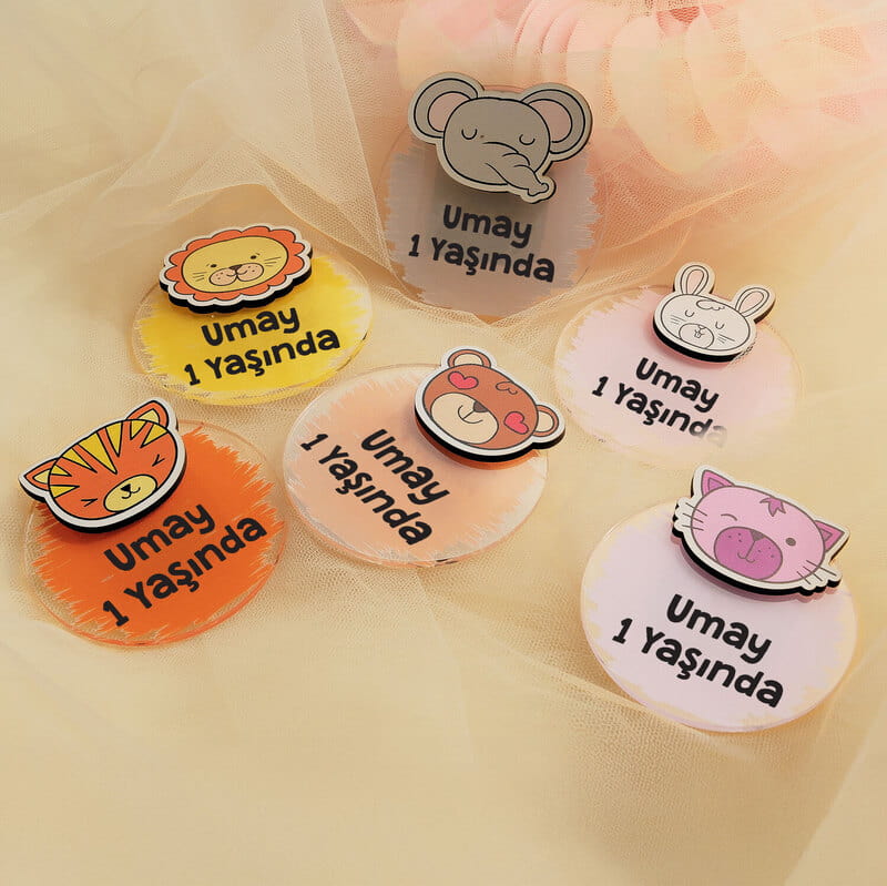 İsimli Yeni Yaş Doğum Günü Magnetleri - 10'lu Set
