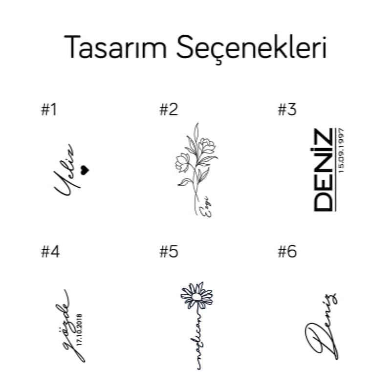 İsme Özel Bambu Çelik Termos - Tasarım Seçenekli