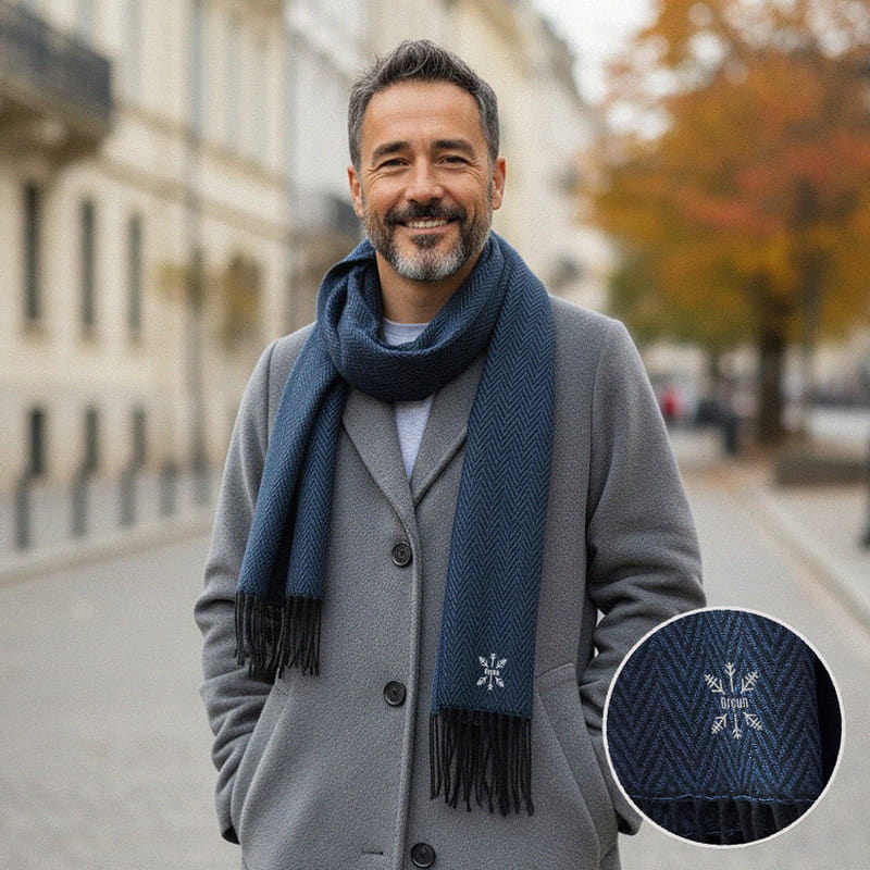 İsme Özel Kar Tanesi Tasarımlı Nakışlı Atkı