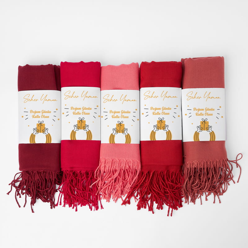 İsme Özel Kuşaklı Doğum Günü Hediyesi Şal