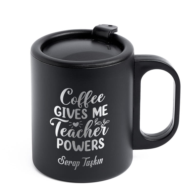 Kahve Sever Öğretmen İsimli Termos Bardak