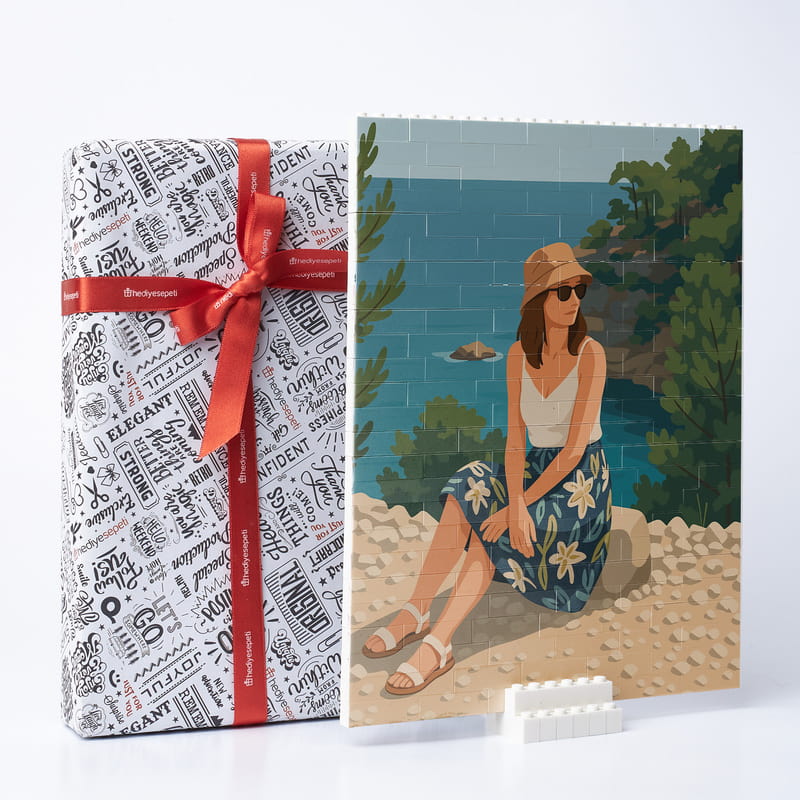 Karakalem Fotoğraf Baskılı Blok Puzzle - 144 Parça