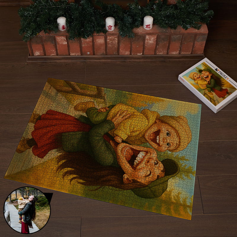 Karikatür Fotoğraf Baskılı 2000 Parça Puzzle