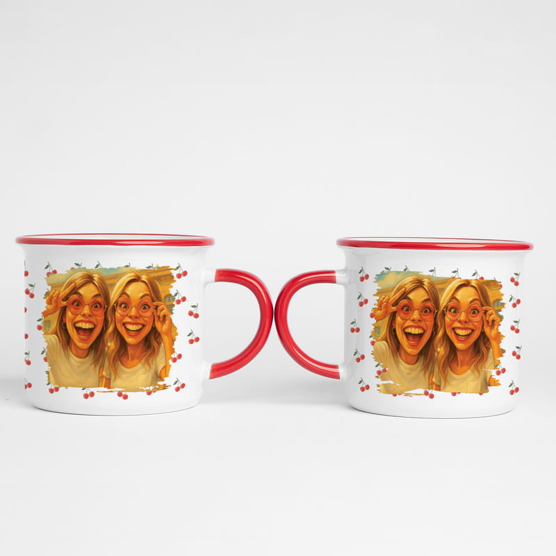 Karikatür Fotoğraf Baskılı Kupa Bardak