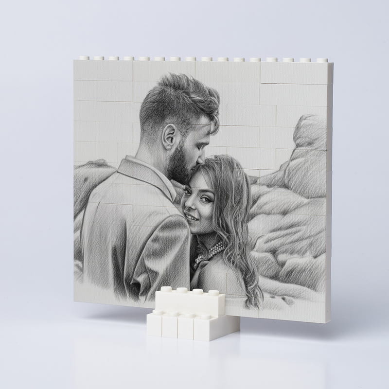 Karikatür Fotoğraflı Kişiye Özel Blok Puzzle - 46 Parça