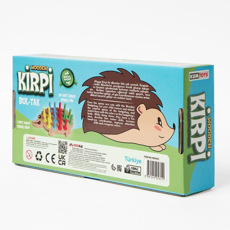 Kirpi Oyuncaklı Yeni Doğan Anı Ahşap Kutusu