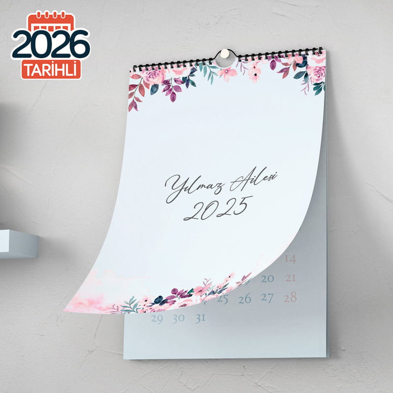 Kişisel Fotoğraflı Büyük Boy 2026 Duvar Takvimi