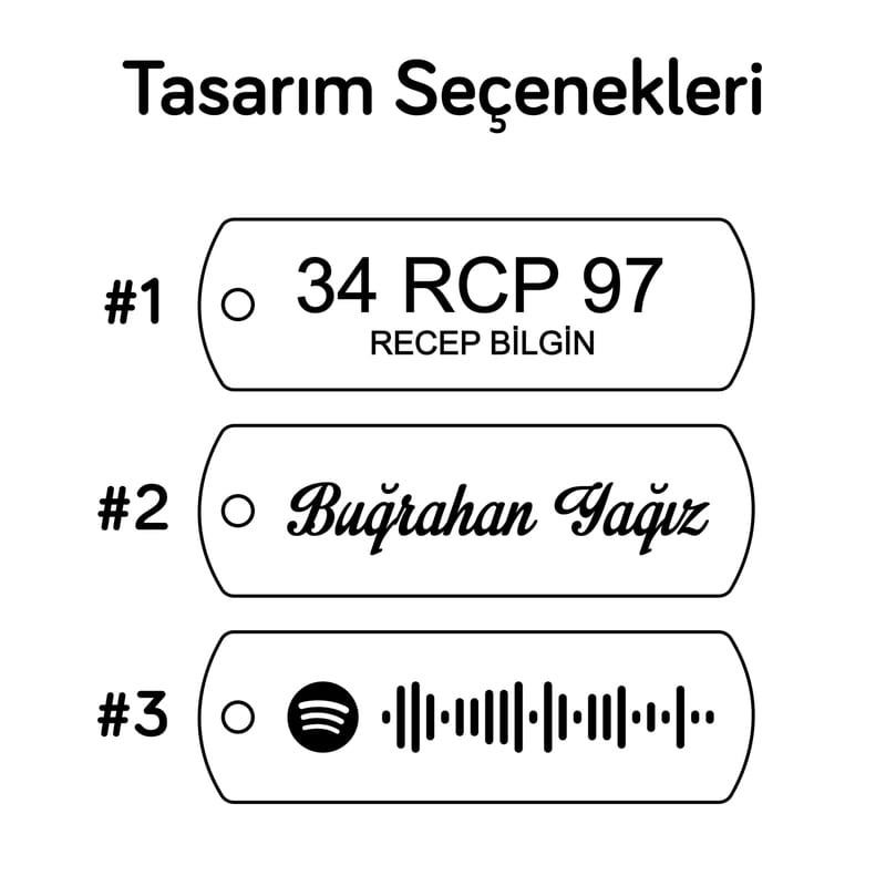 Kişiselleştirilebilir Tasarım Seçenekli Anahtarlık