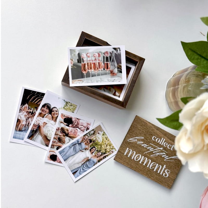 Kişiye Özel 70 Fotoğraflı Güzel Anılar Ahşap Fotoğraf Kutusu