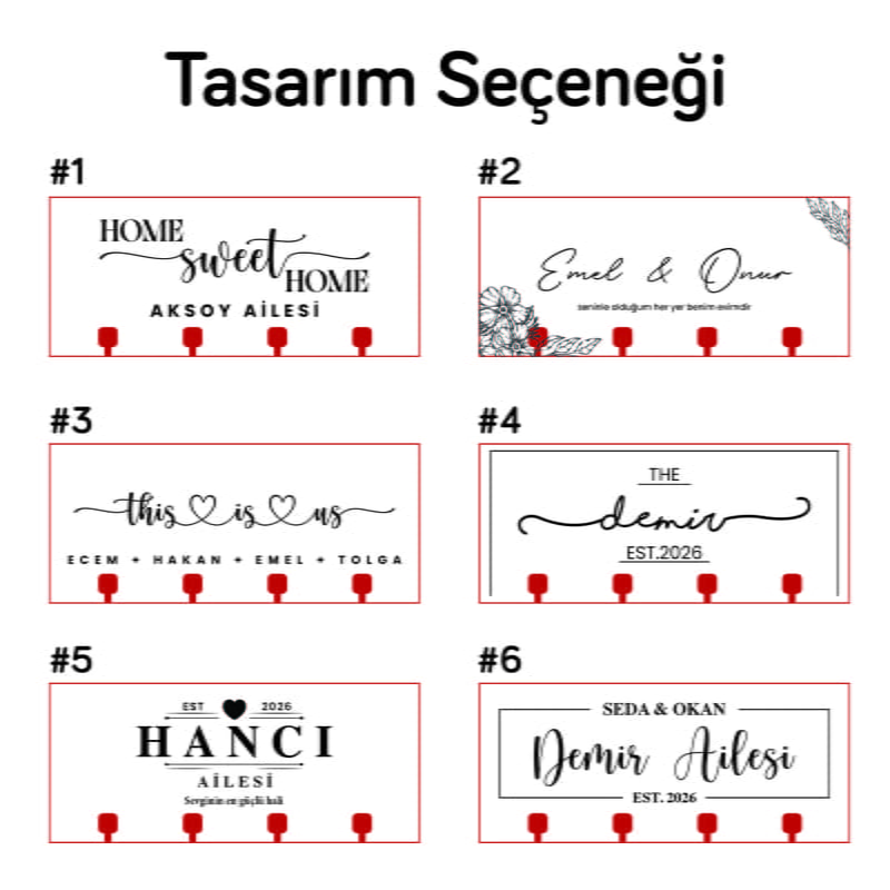 Kişiye Özel Ahşap Anahtar Askılığı