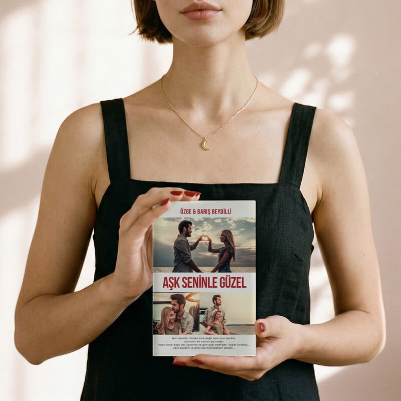 Kişiye Özel Aşk Filmi Tasarımlı Akrilik Fotoğraf Çerçevesi