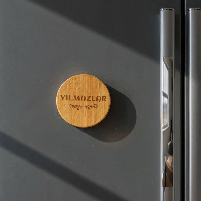 Kişiye Özel Bambu Ahşap Magnetli Şişe Açacağı
