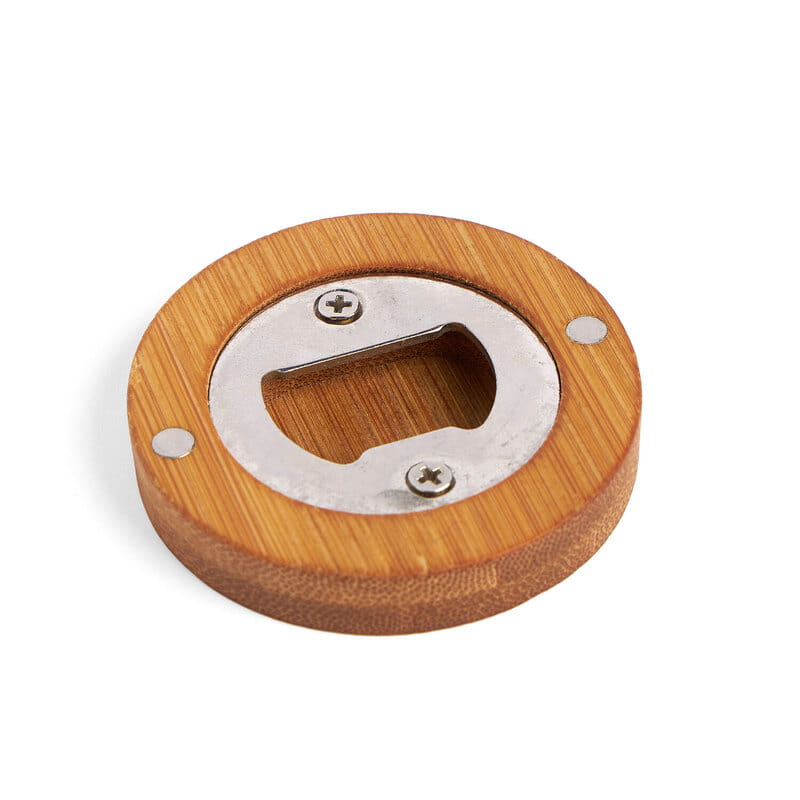 Kişiye Özel Bambu Ahşap Magnetli Şişe Açacağı