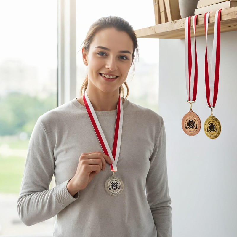 Kişiye Özel 3'lü Altın Gümüş Bronz Madalya Seti