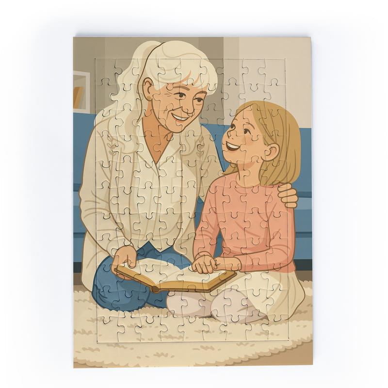 Kişiye Özel İllüstrasyon Fotoğraflı 99 Parça Puzzle