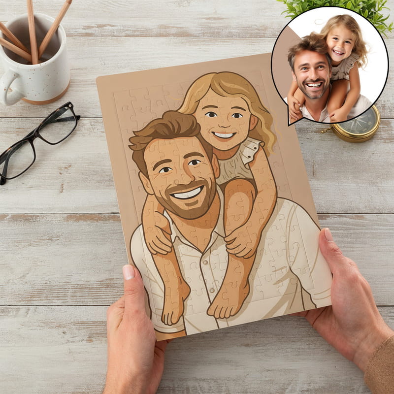 Kişiye Özel İllüstrasyon Fotoğraflı 99 Parça Puzzle