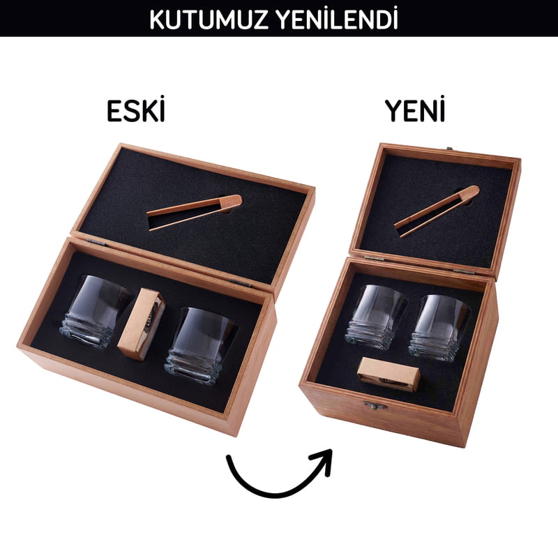 Kişiye Özel İsim Baskılı Texas 2li Viski Kadeh Seti