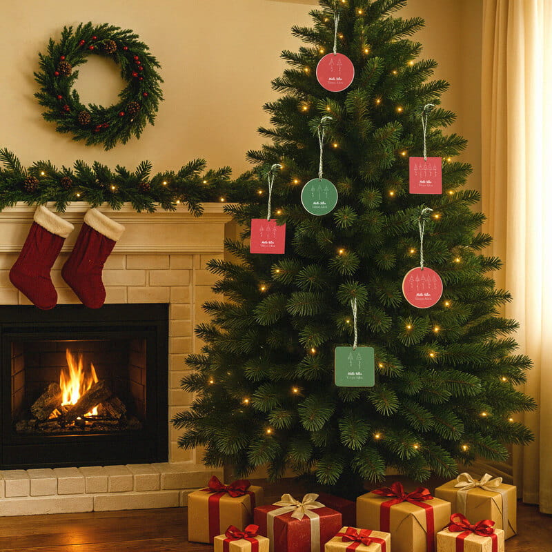 Kişiye Özel İsim Yazılı Yılbaşı Ağaç Süsü