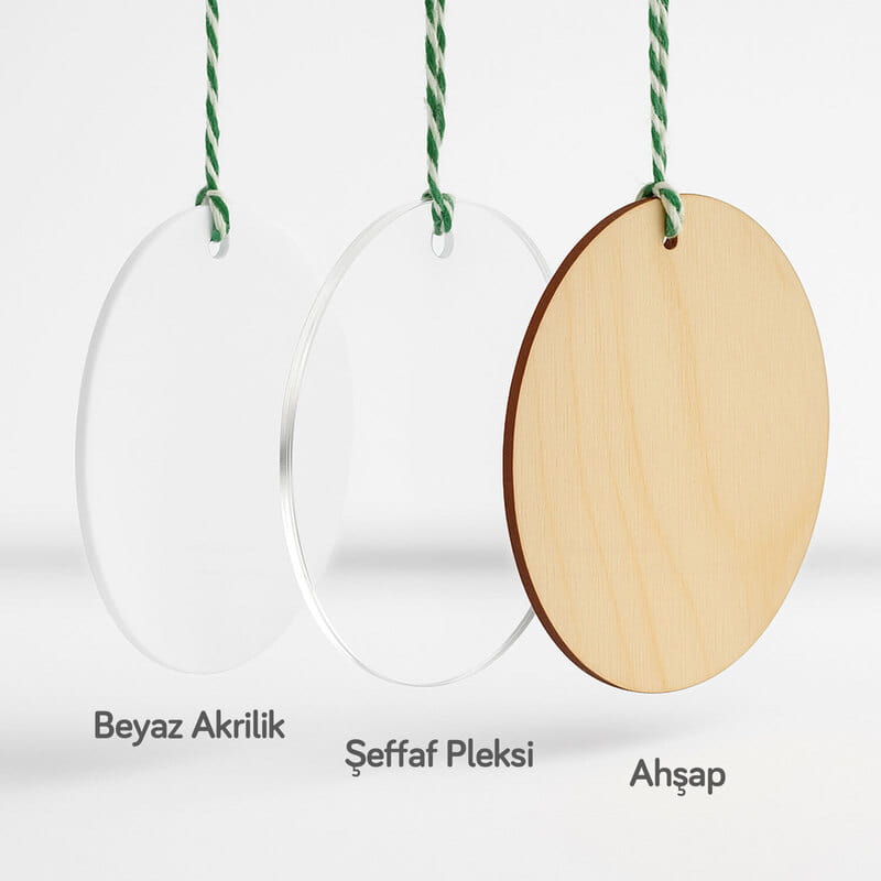 Kişiye Özel İsim Yazılı Yılbaşı Ağaç Süsü