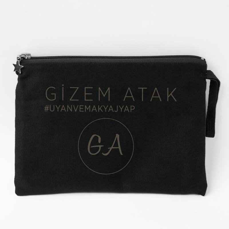 Kişiye Özel Kanvas Makyaj Çantası