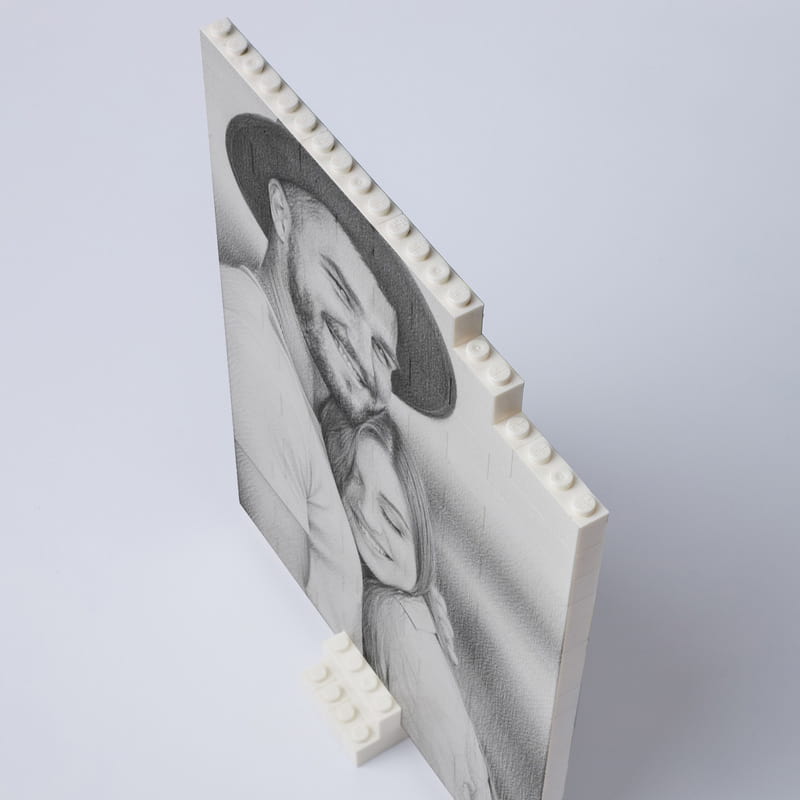 Kişiye Özel Karikatürlü 96 Parça Blok Puzzle