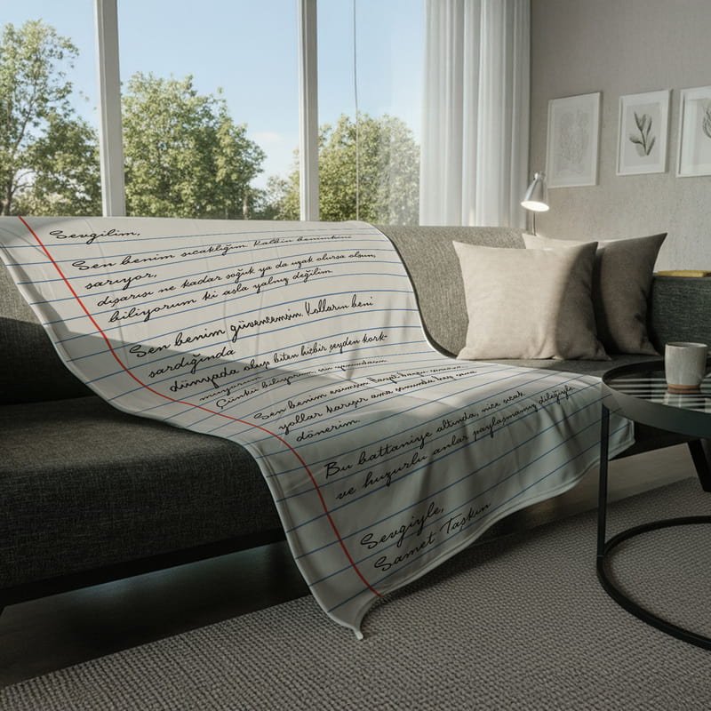 Kişiye Özel Mesajlı TV Battaniyesi