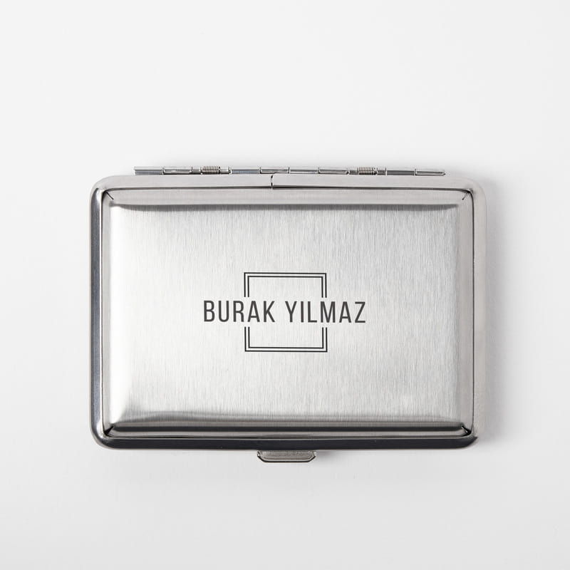 Kişiye Özel Minimal Metal Sigara Tabakası