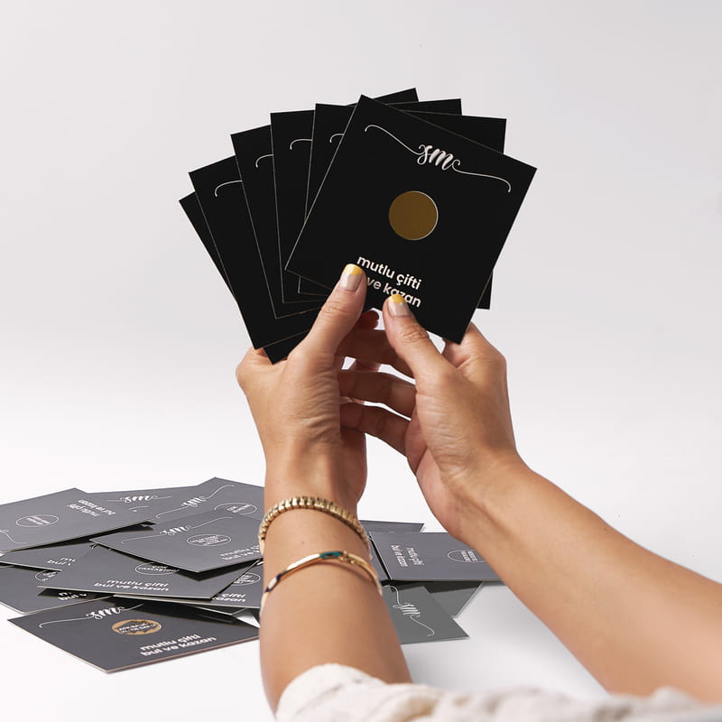 Kişiye Özel Mutlu Çifti Bul Kazı Kazan Kartları - 36'lı