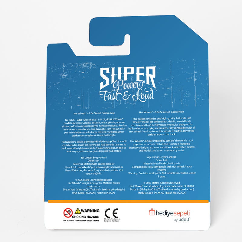 Kişiye Özel Paketli Model Oyuncak Araba