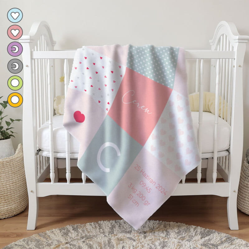 Kişiye Özel Yeni Doğan Bebek Battaniyesi