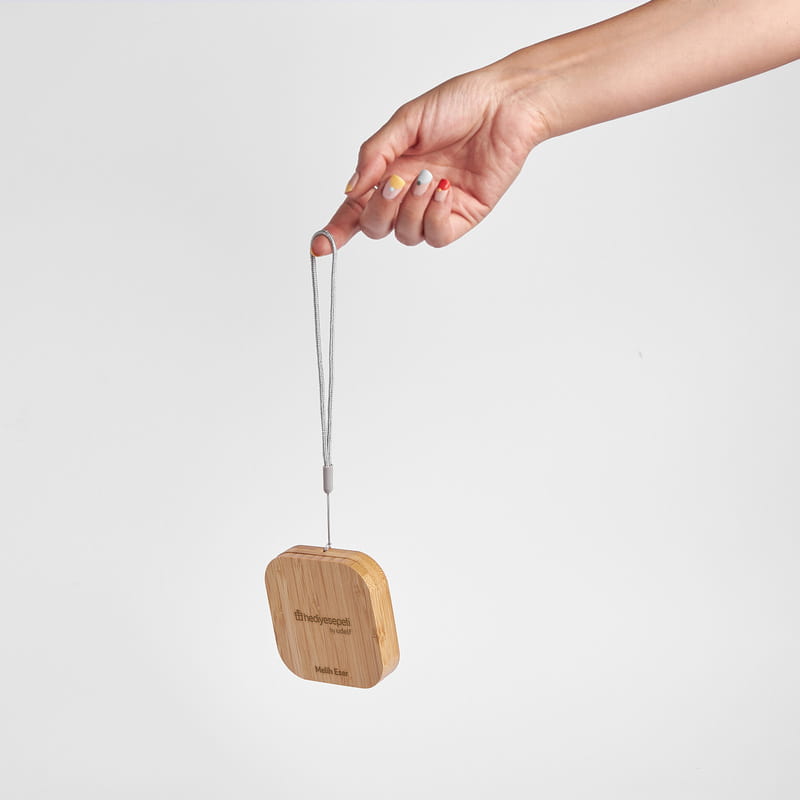 Kurumsal Logolu Bambu Çoklu Şarj Kablosu Seti