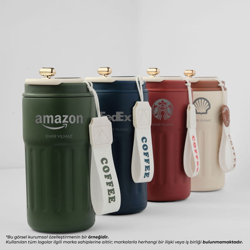 Kurumsal Logolu Led Isı Göstergeli Termos