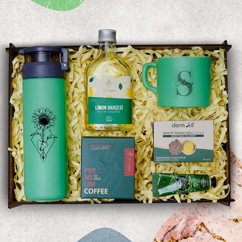 Limon Bahçesi Kolonya Suluk Kahve El kremi Sabun Hediye Kutusu