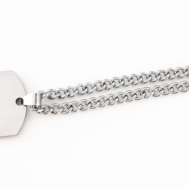 Line Art Fotoğraflı Asker Künyesi