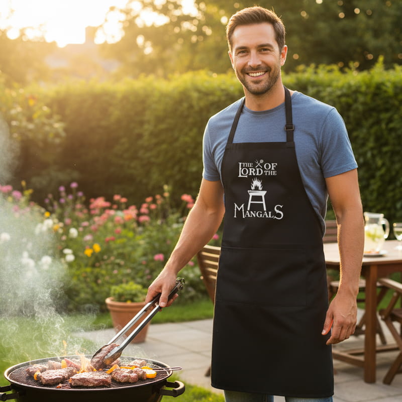 Mangalların Efendisine Esprili Mutfak Önlüğü