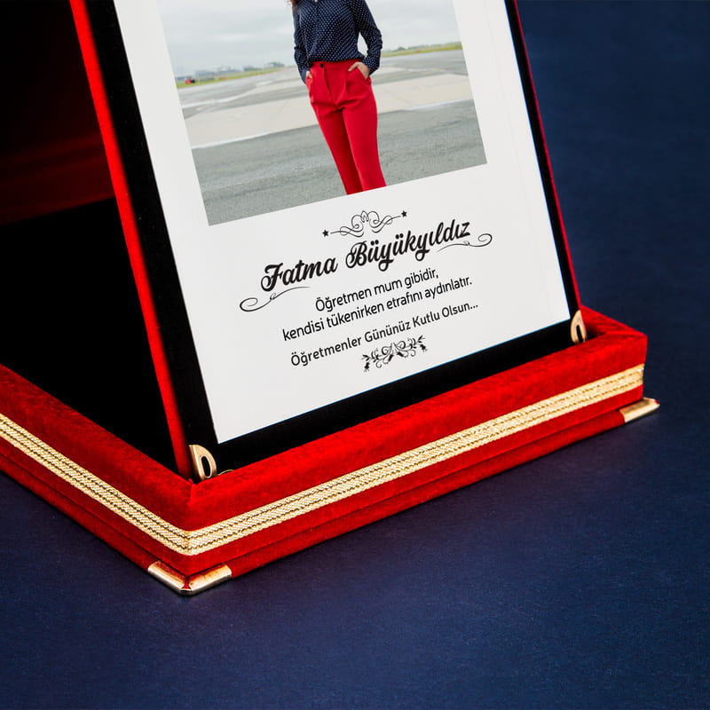 Mesaj ve Fotoğraflı Öğretmenler Günü Plaketi