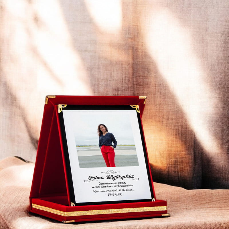 Mesaj ve Fotoğraflı Öğretmenler Günü Plaketi