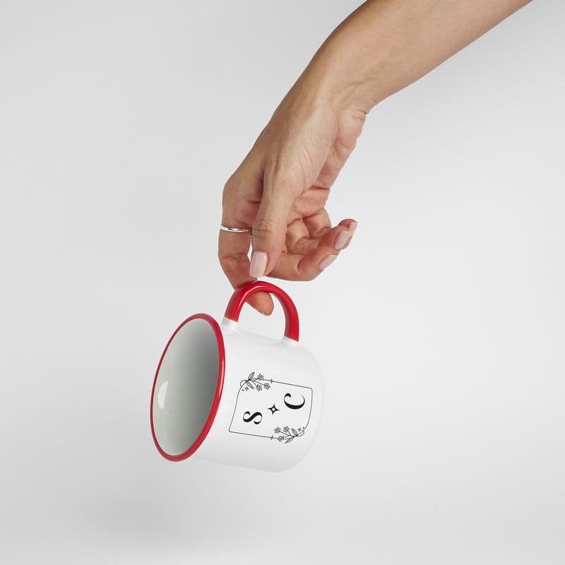 Minimal Harf Fotoğraflı Sevgili Kupa Bardak