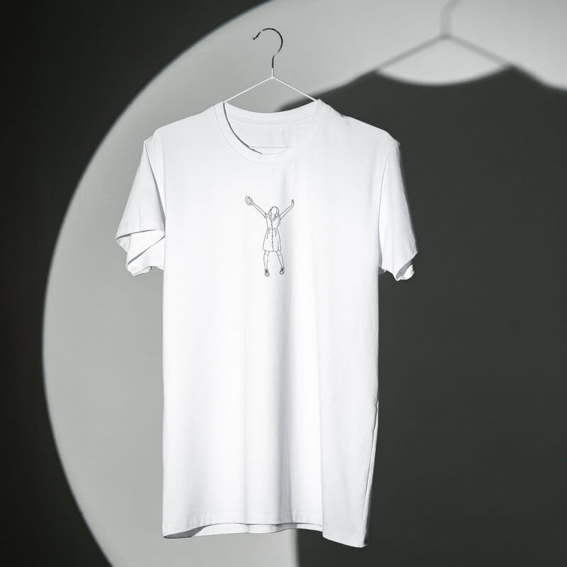 Minimalist Line Art Baskılı Tişört