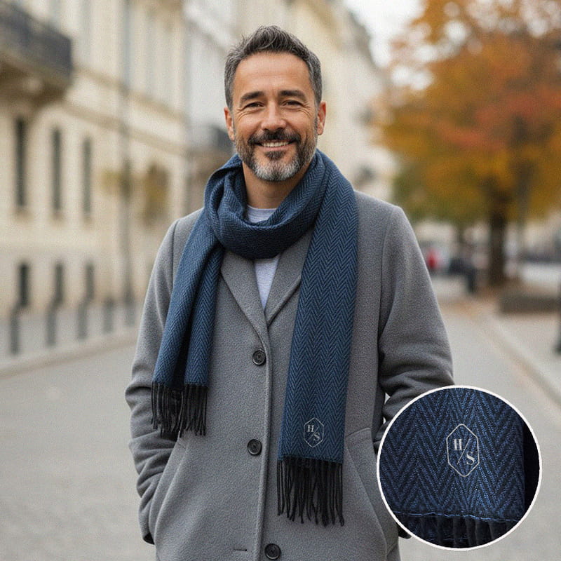 Monogram Tasarımlı Nakış İşlemeli Atkı