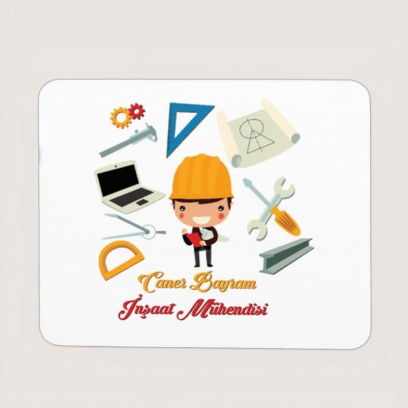 Mühendis Arkadaşa Hediye İsme Özel Mouse Pad