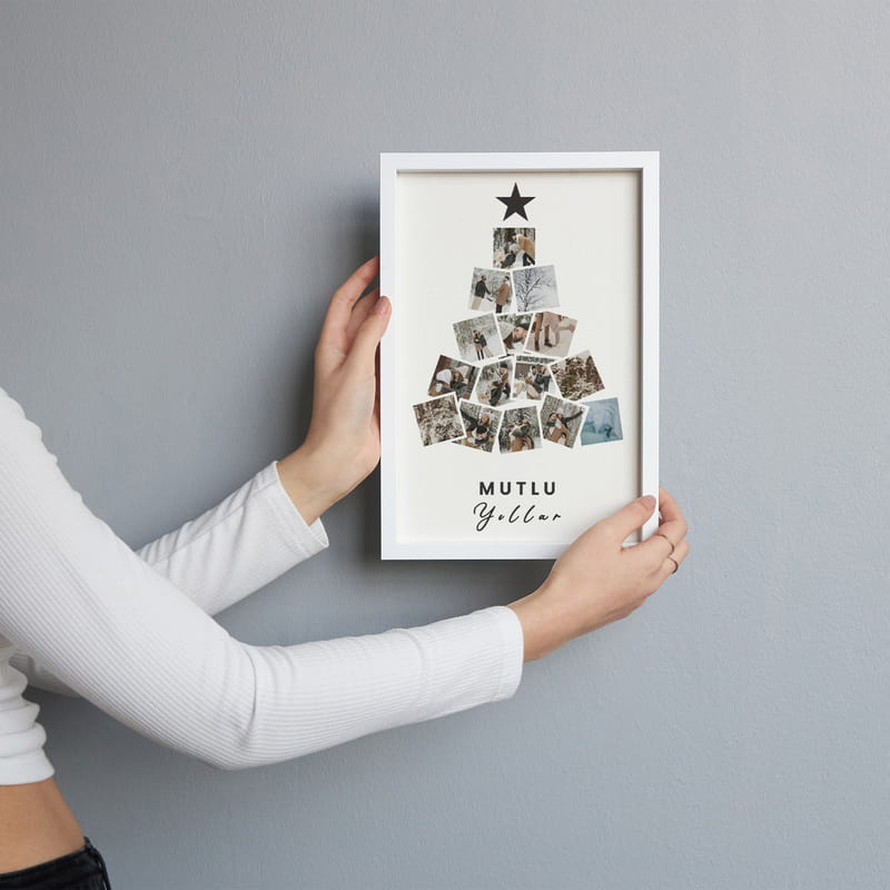Mutlu Yıllar Fotoğraflı Yılbaşı Anı Çerçevesi