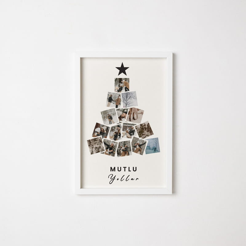 Mutlu Yıllar Fotoğraflı Yılbaşı Anı Çerçevesi